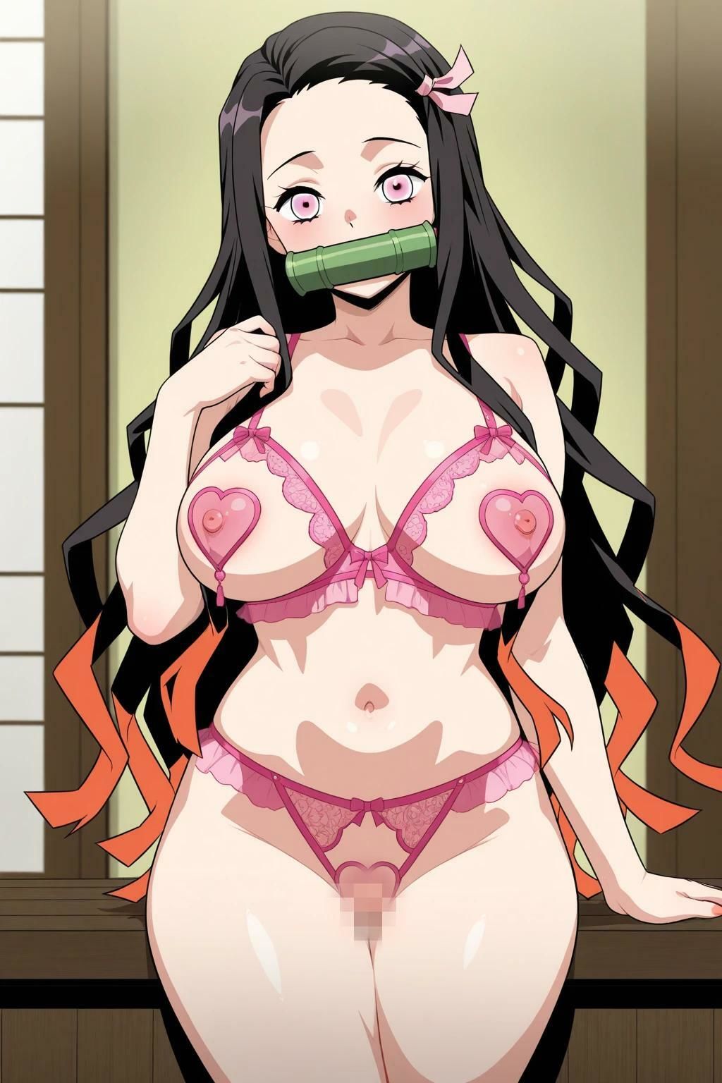 セクシー下着・ボディスーツ特集（鬼〇の刃 禰〇子） - サンプル画像 3