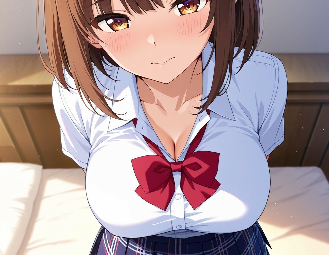 従順爆乳女子校生即ハメSEX - サンプル画像 1