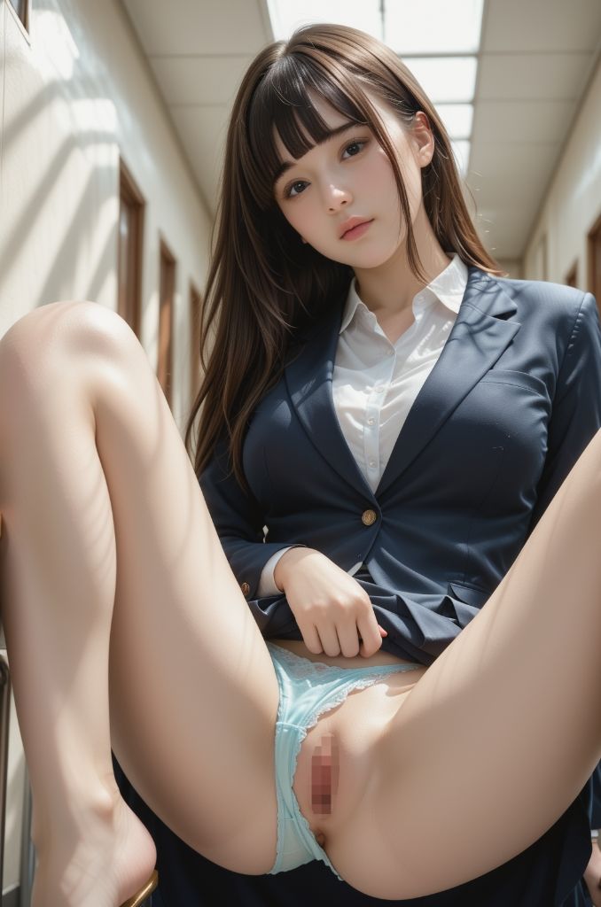 制服美少女おまんこ見せつけ 4 - サンプル画像 3