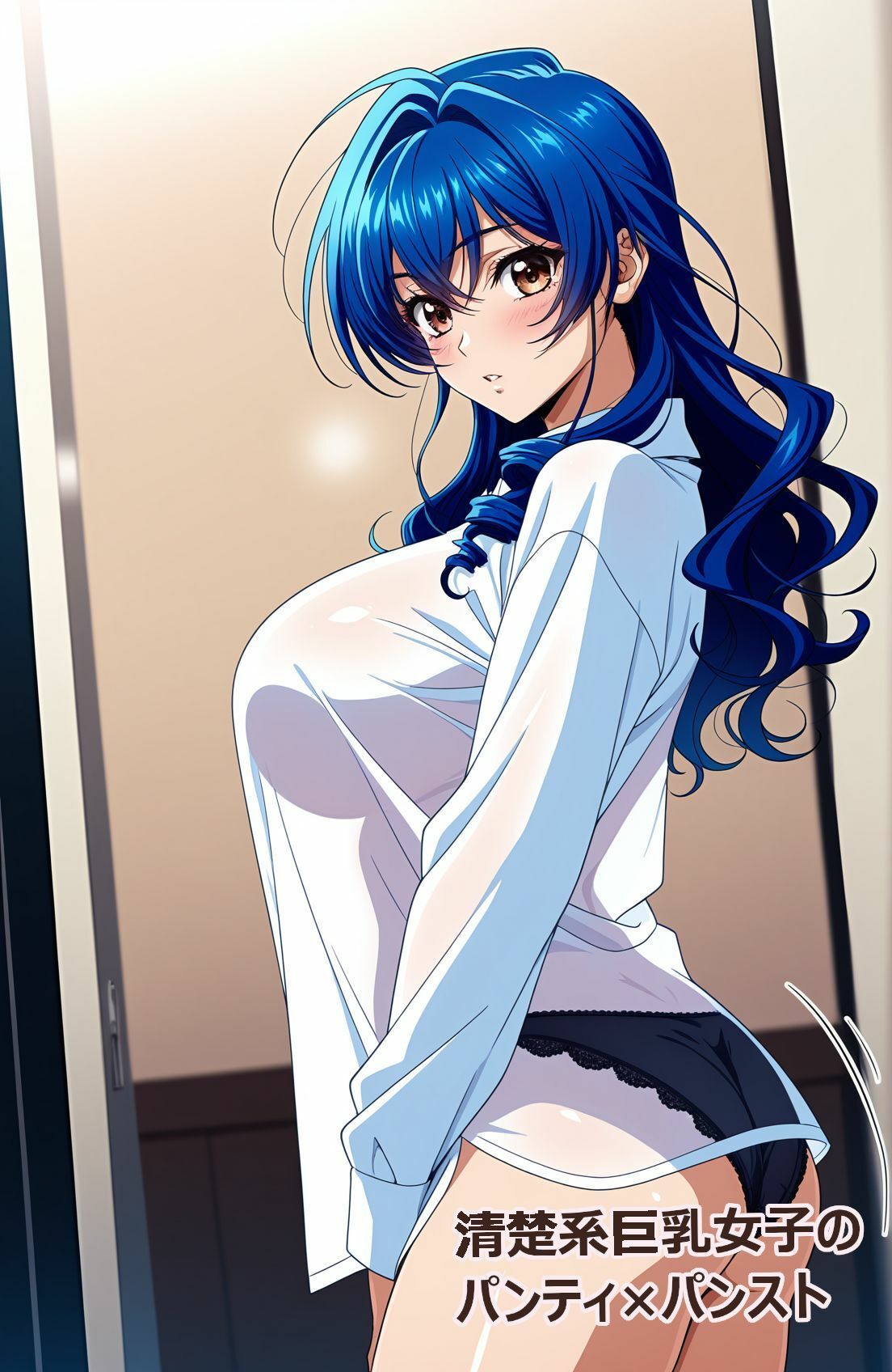 清楚系巨乳女子のパンティ×パンスト - サンプル画像 5