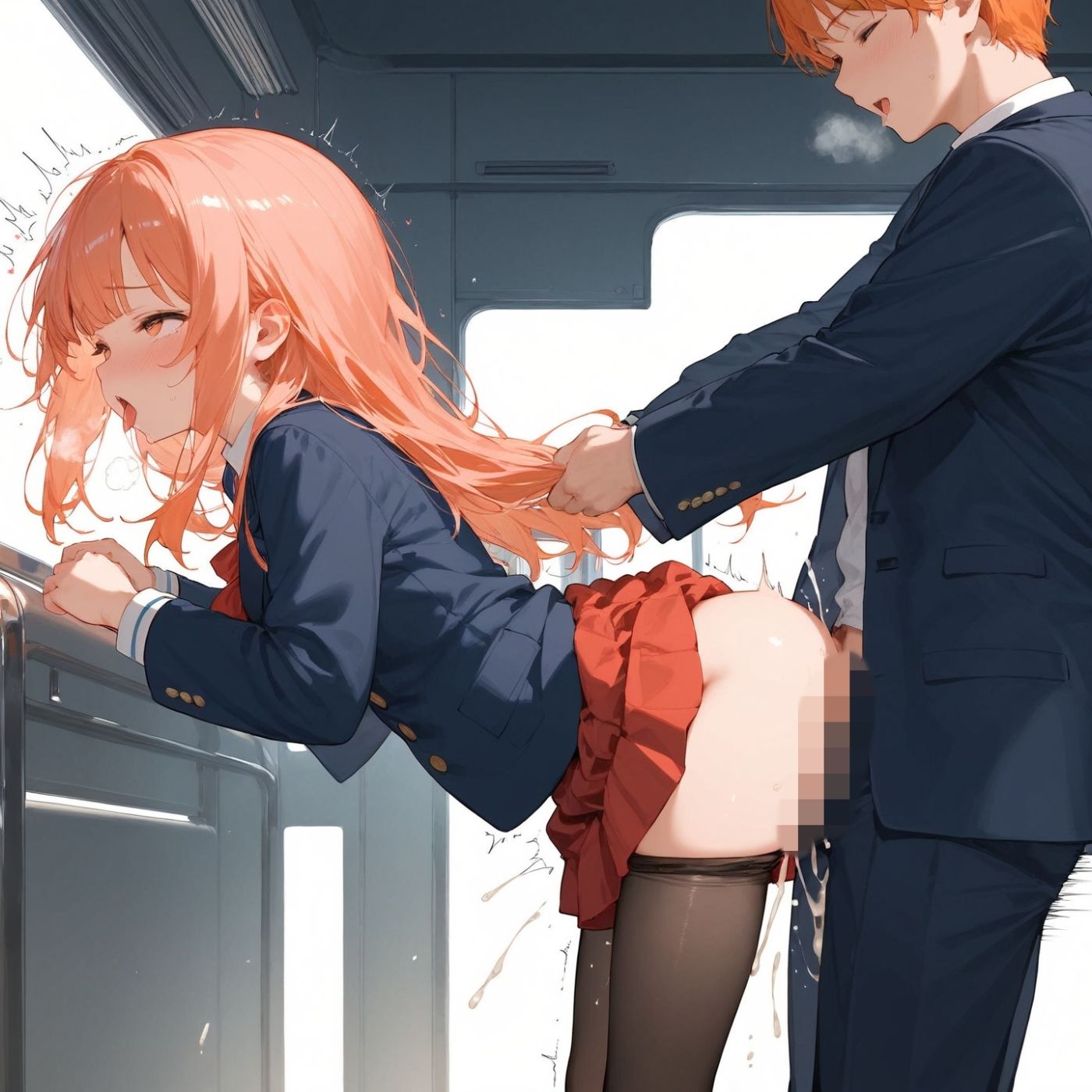 ビッチ用レ●プ車両！乗ったら終点まで乗り継ぎまくってください6【制服美少女の厳選CG375枚収録】 - サンプル画像 9