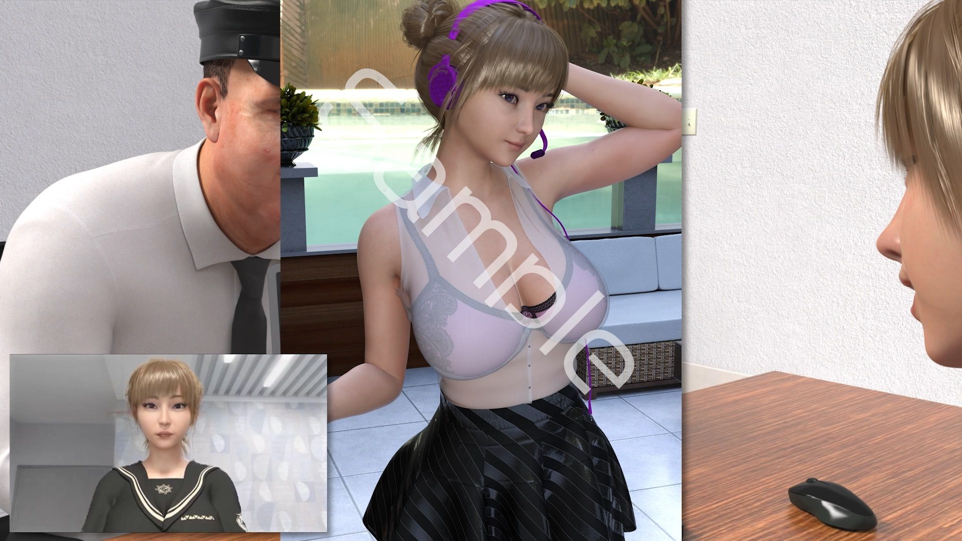 【▲100●100】生徒会長一ノ瀬廻里・県警からの事情聴取で、自らの盗撮被害動画の確認を強いられる:DeepNude_003『廻里のAIディープフェイク・勝手に女子大生モデル動画配信者ぽい女優にアイコラされておっぱいポロリ動画を生成される』 - サンプル画像 1