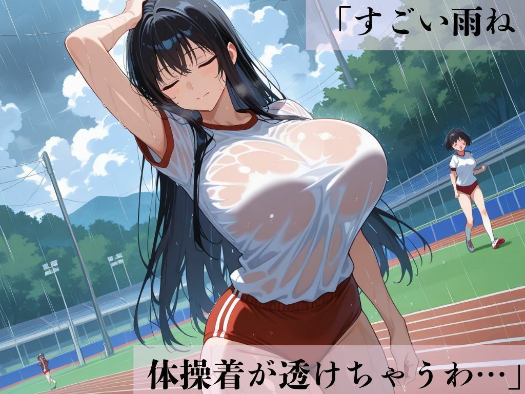 デカパイ美人妻体操着濡透密戯 - サンプル画像 1