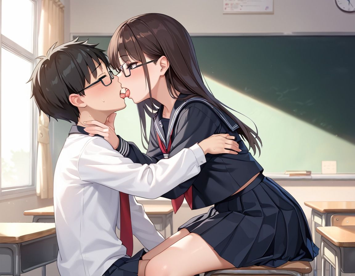 学校中で潮吹きまくる女子校生 - サンプル画像 1