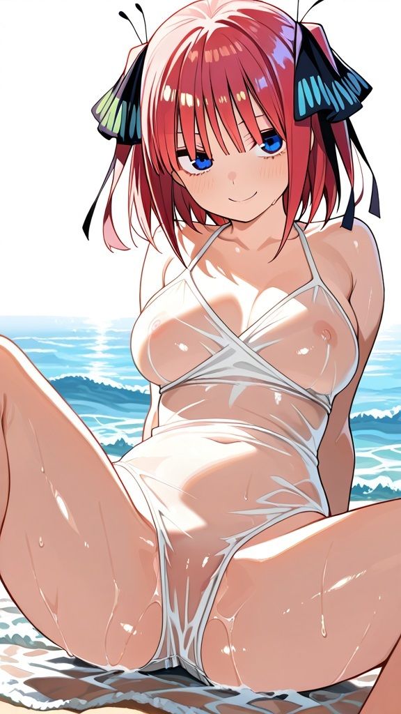 五等分〇花嫁  中〇二乃  ヌードイラスト集  トップレス  開脚 - サンプル画像 4