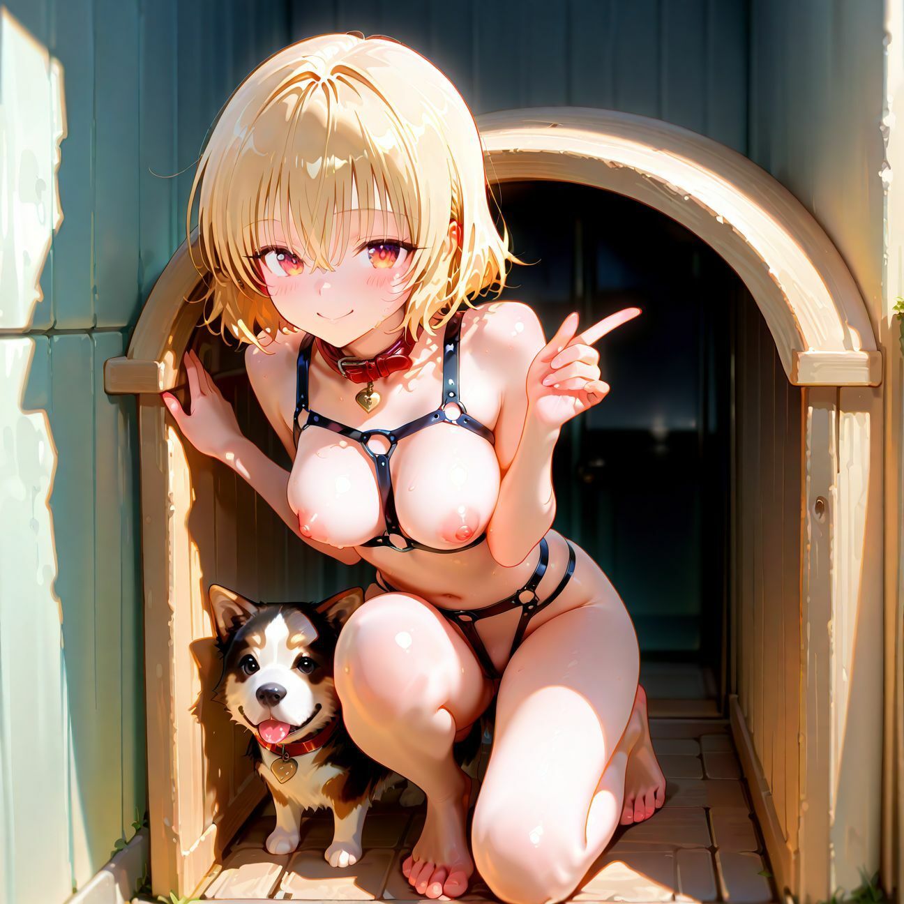 【雌犬小屋】美しい雌犬たちが住む小屋へようこそ！躾2日目 - サンプル画像 5
