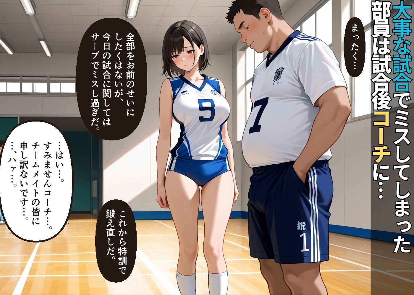 試合でミスしたバレー部の巨乳女子に性指導コーチング【部活女子】【種付けプレス】【お仕置き】【わからせ】【CG500枚】 - サンプル画像 1