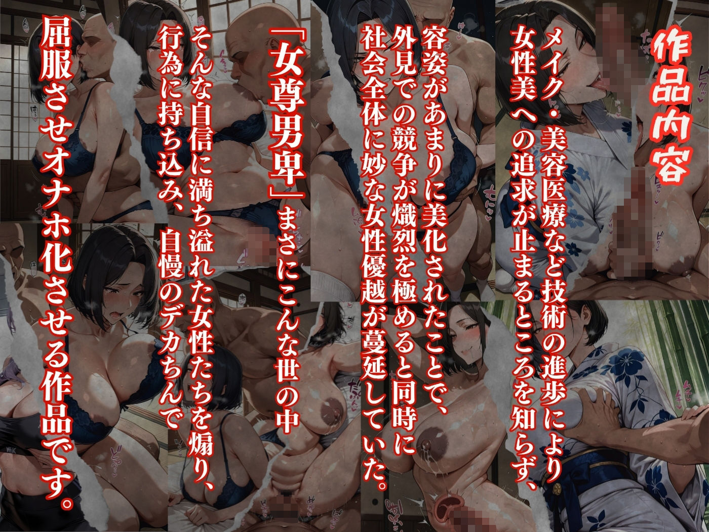 【4K高画質CG集】いつも見下す人妻をわからせ乱交〜旅館若女将〜 - サンプル画像 1