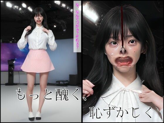女子アナ顔面恥辱鼻フック物語 - サンプル画像 3
