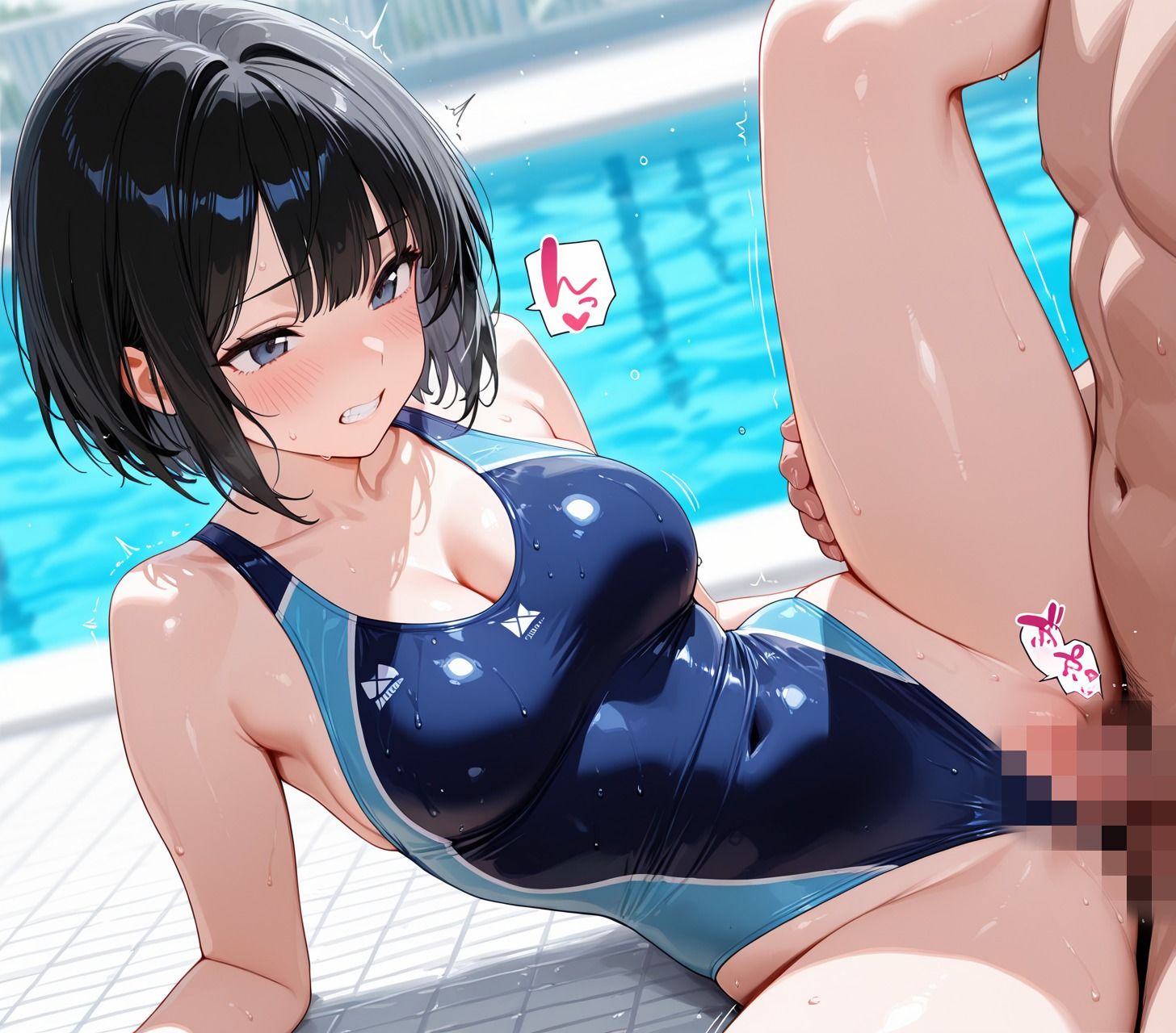 ハイレグ素股で興奮着衣SEX - サンプル画像 10