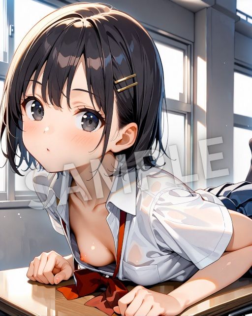 ちょっぴりドキドキ胸チラシーン - サンプル画像 3