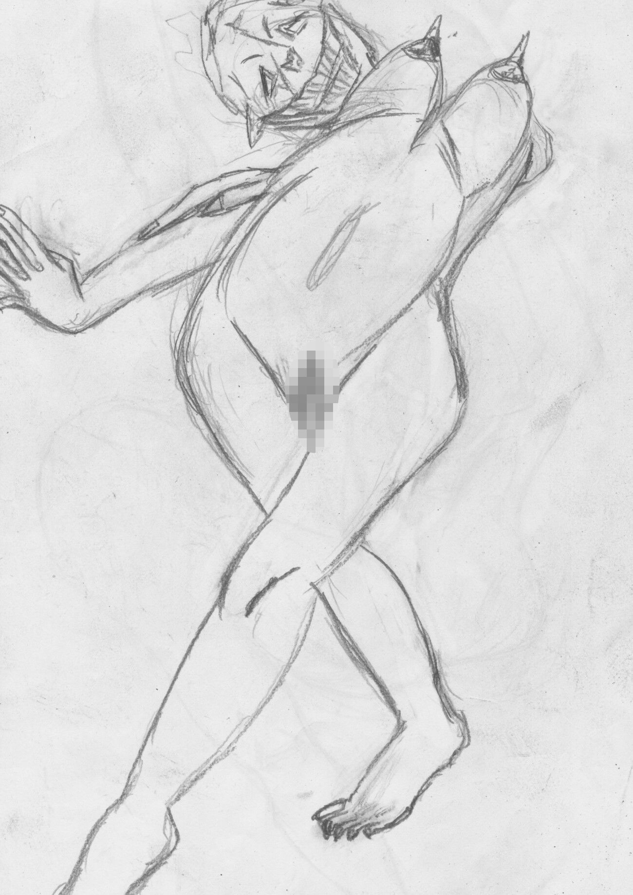 黒よりも黒いエロティックホラー黒戯絵集「マネキンポーズ4」 - サンプル画像 2