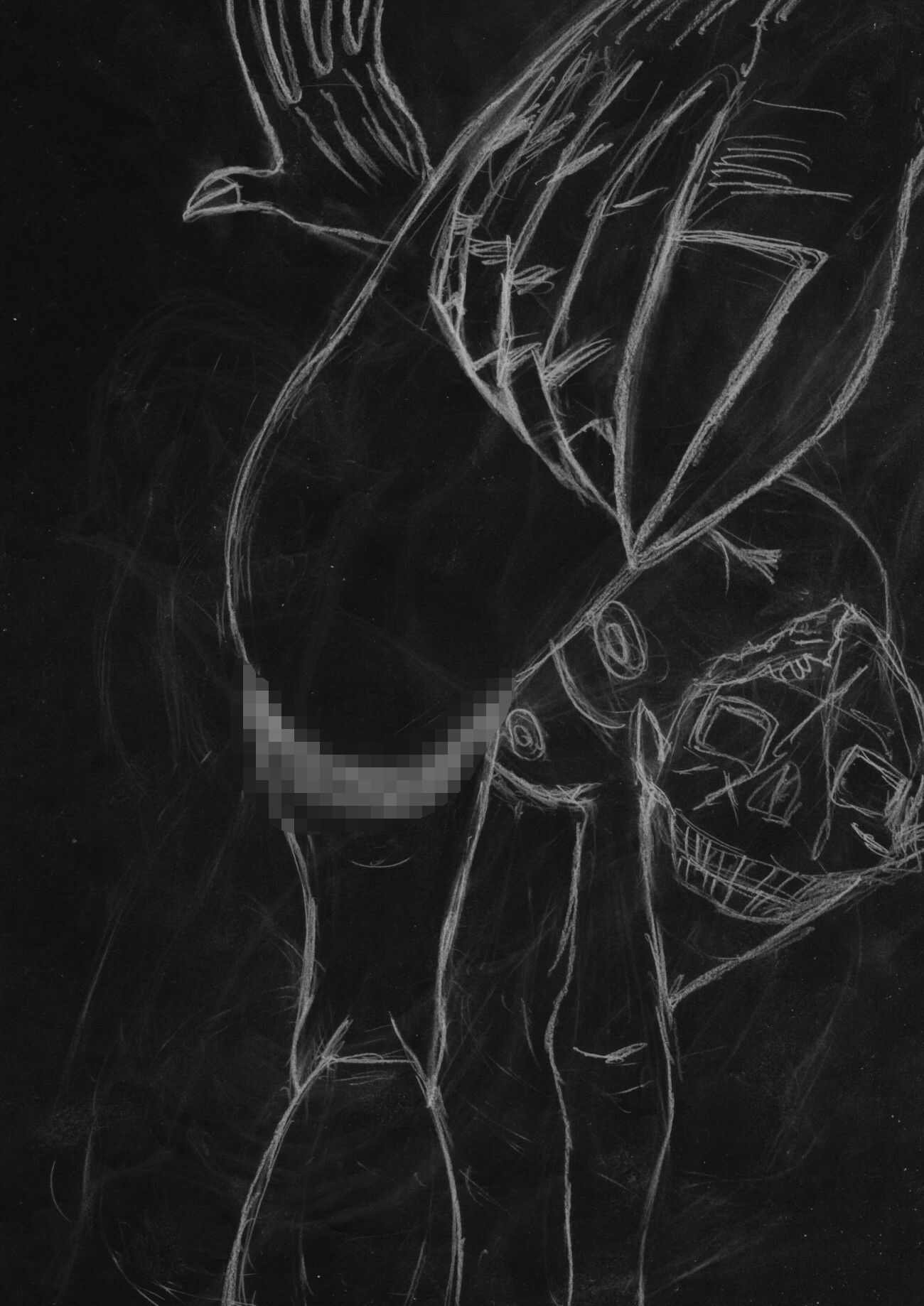 黒よりも黒いエロティックホラー黒戯絵集「マネキンポーズ4」 - サンプル画像 7