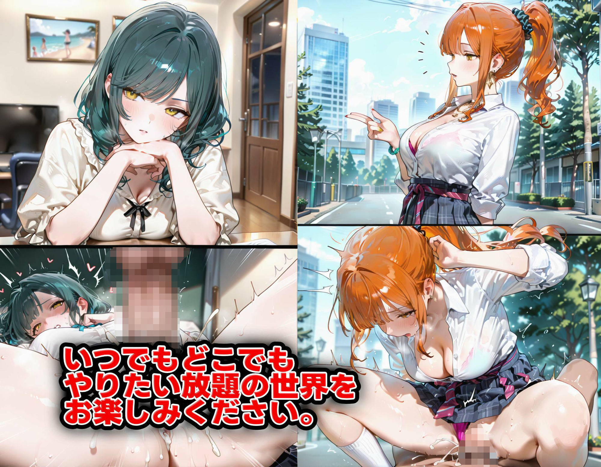 洗脳スキルで学園支配！！！射精しまくりハーレム 即堕ち2コマシリーズ - サンプル画像 10