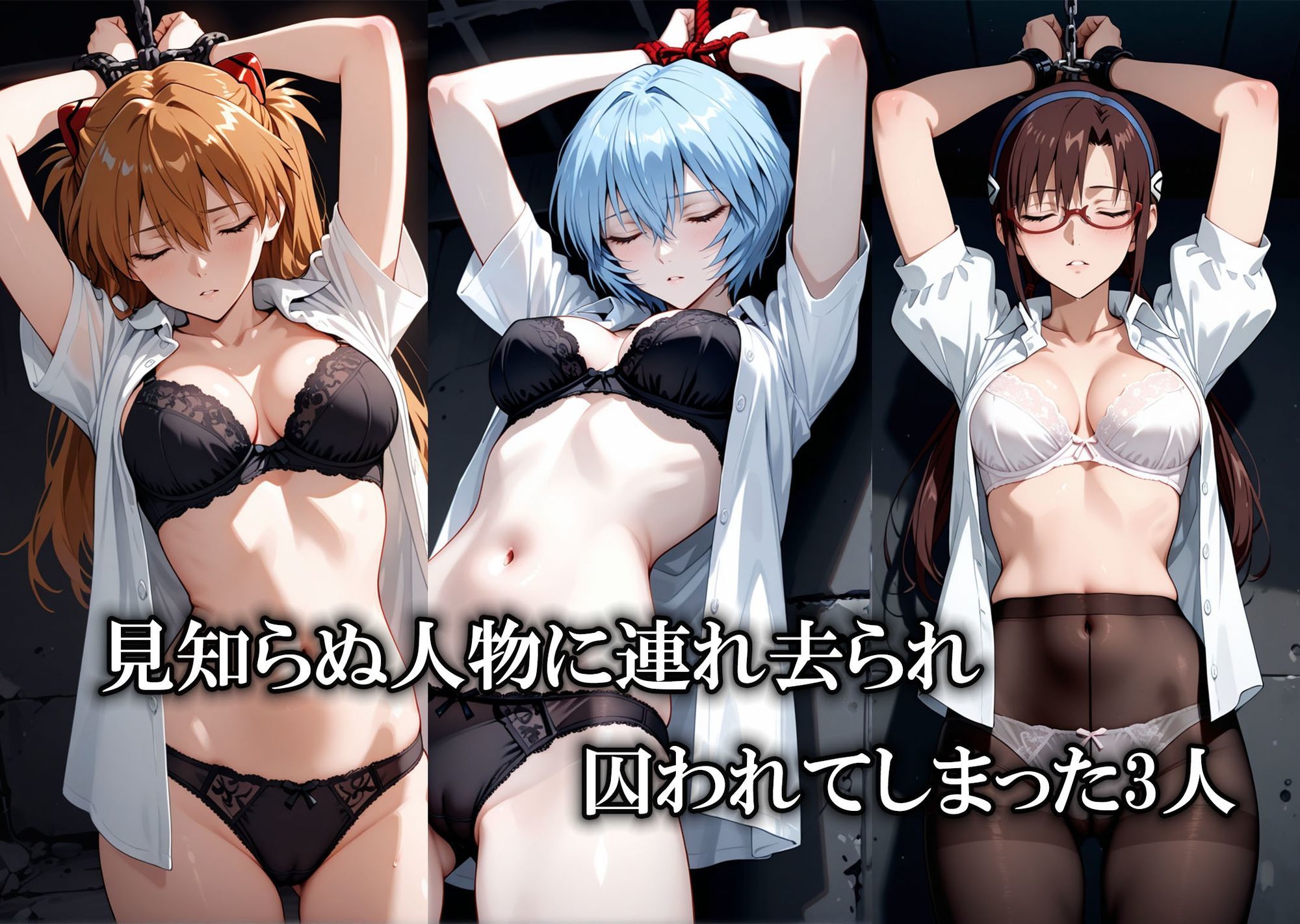 監禁ヒロインズ  連れ去られた女たち  アスカ・マリ・レイ編 - サンプル画像 1