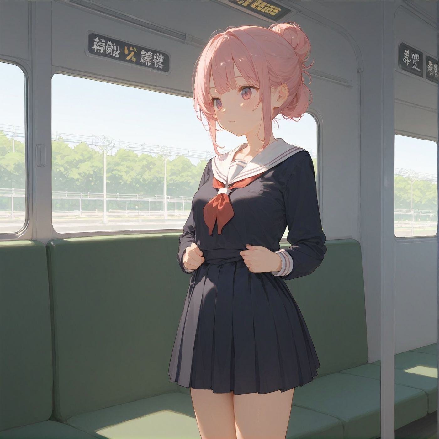 ビッチ用レ●プ車両！乗ったら終点まで乗り継ぎまくってください7【制服美少女の厳選CG300枚収録】 - サンプル画像 4