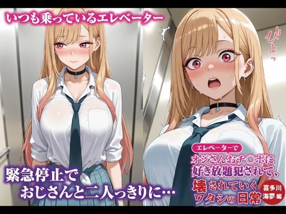 エレベーターでオジさんおチ〇ポに好き放題犯〇れて、壊されていくワタシの日常 喜多川海夢編 - サンプル画像 1