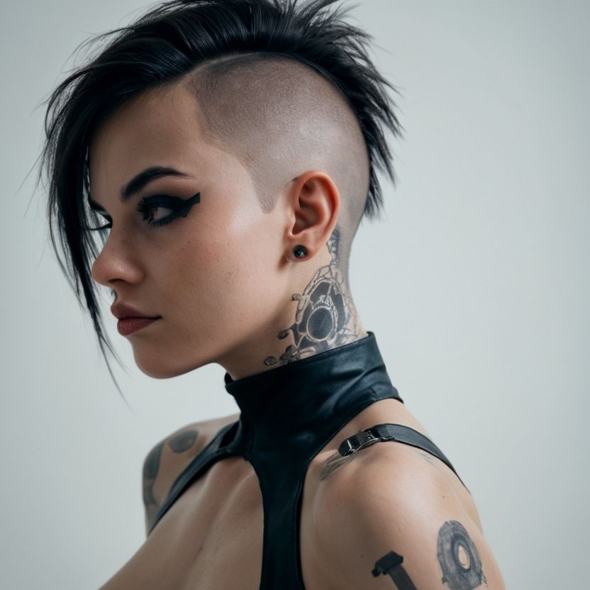 パンクでモヒカンの外国の美女（セリフなし  AI画像集） - サンプル画像 4