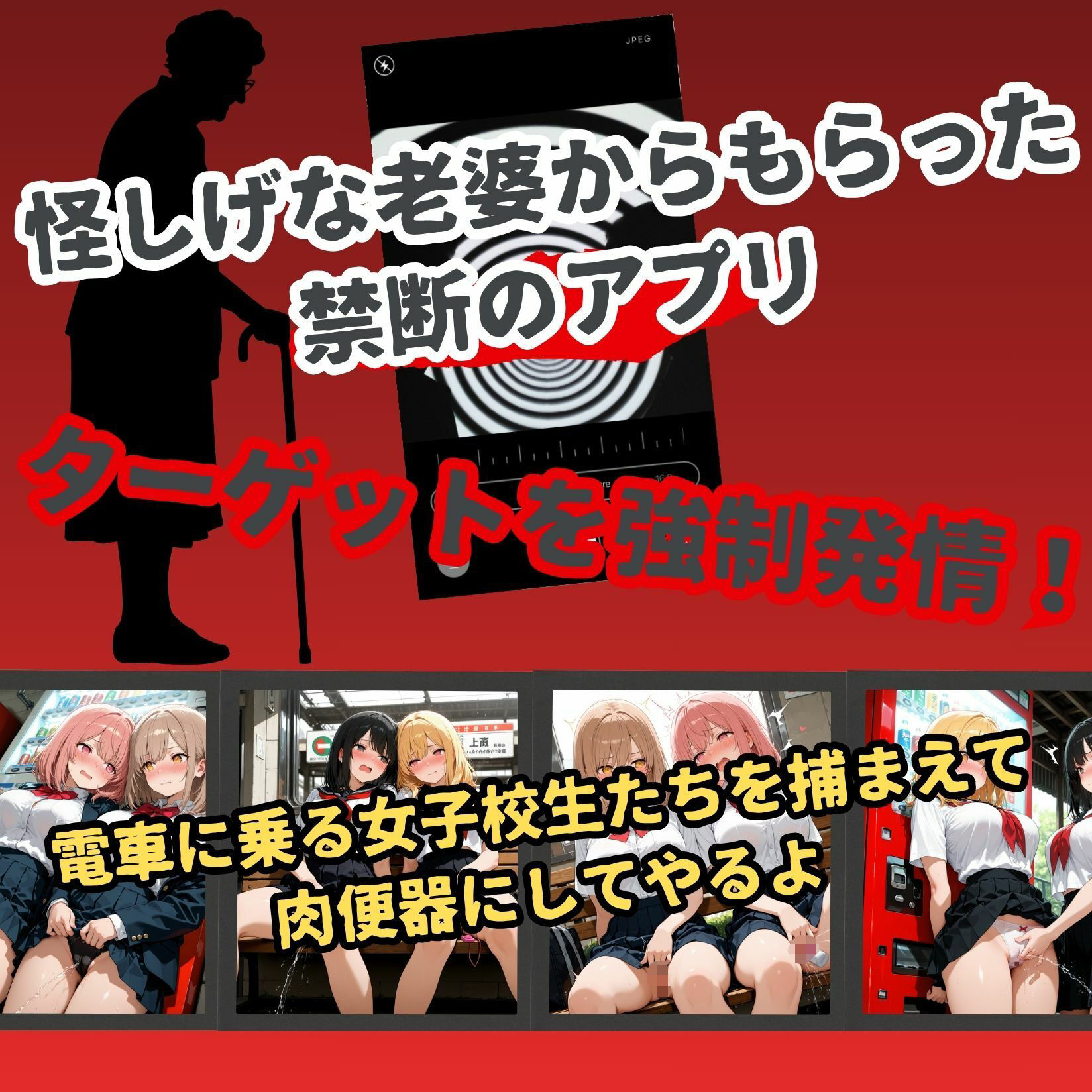 女子校生催●即堕ち〜キモおじの肉便器編〜 - サンプル画像 1