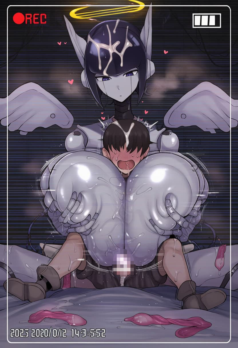 爆乳ロボットにパイ固めされる僕 - サンプル画像 10