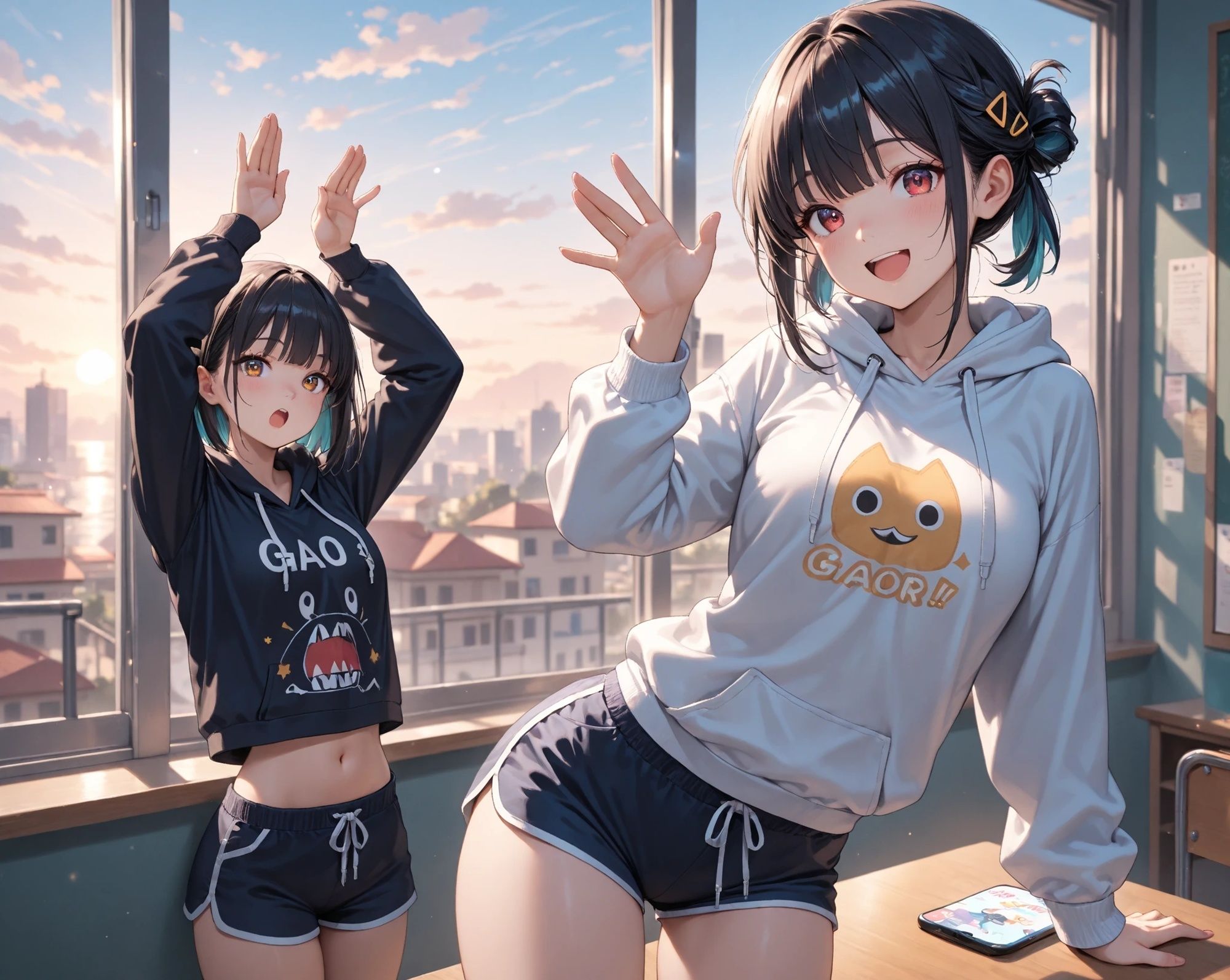 エッチなパーカー女子校生 - サンプル画像 1