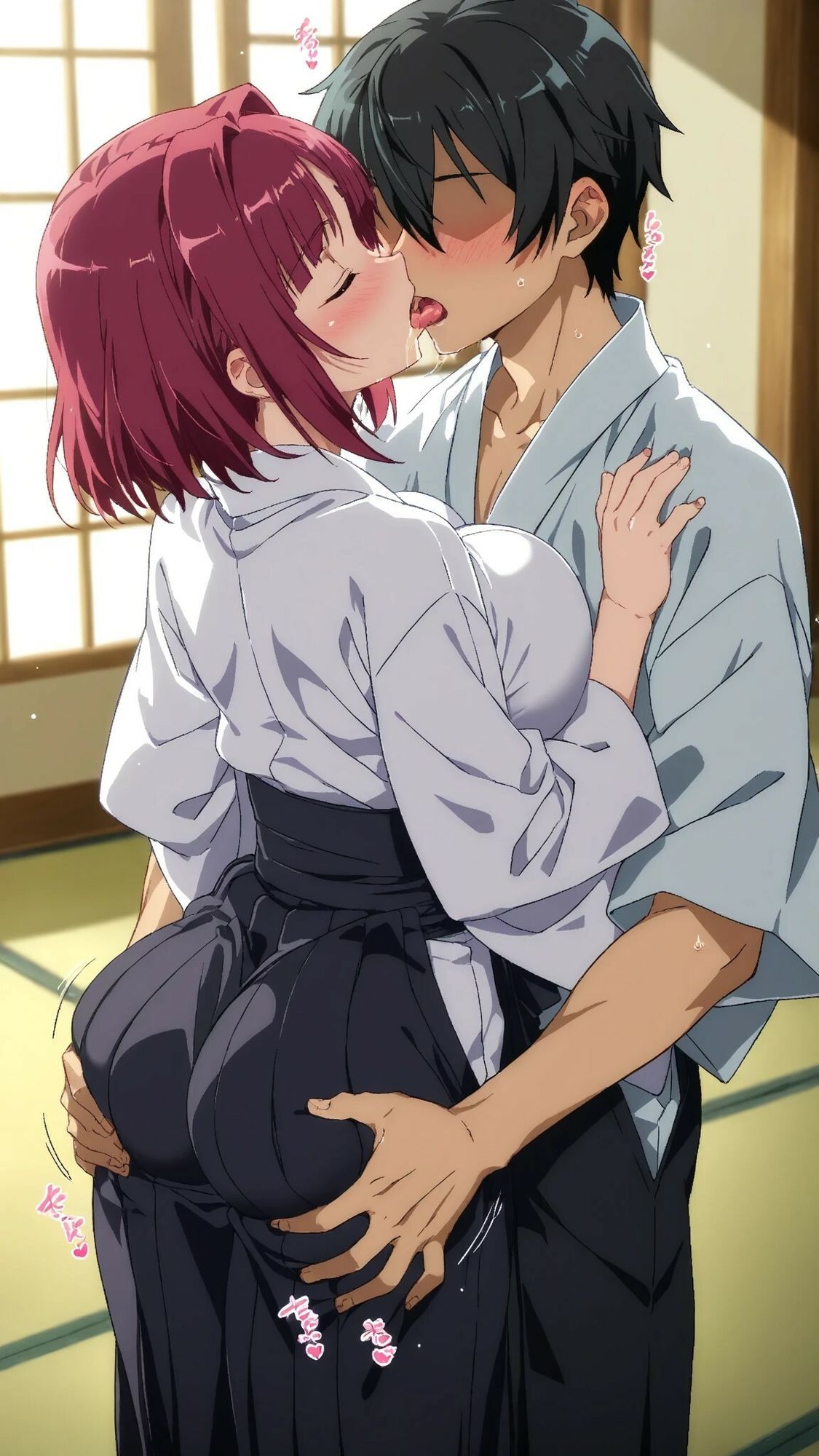 巨乳剣道美少女との甘いひと時 - サンプル画像 4