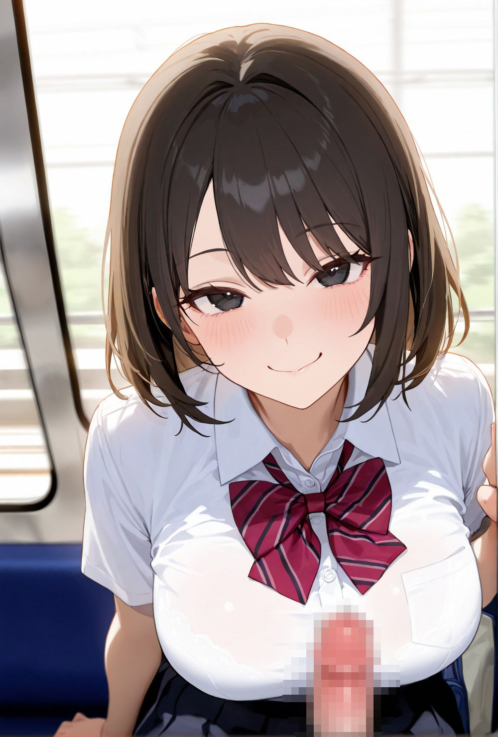 クラスの1軍マドンナ女子校生は電車痴●でおじを誘惑しちゃう - サンプル画像 3