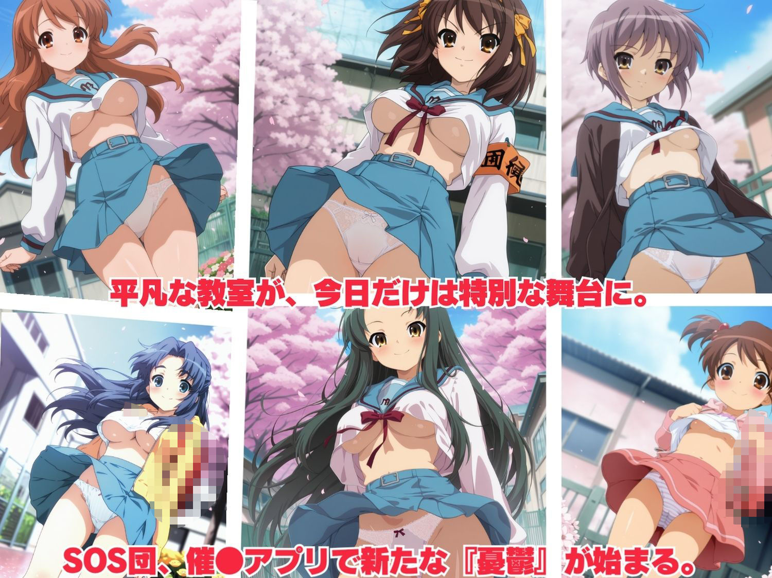 【寝取られ】SOS団全員孕ませ  〜催●ハーレム大作戦〜 - サンプル画像 1