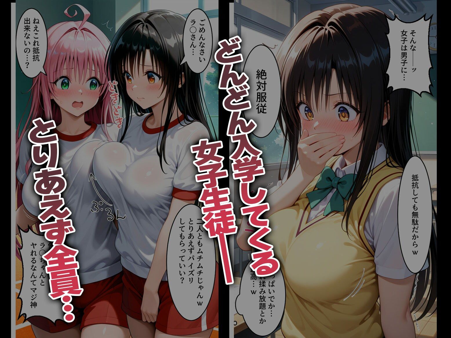 強●性処理学校 私たちこのクラスのオナホです 古手●唯＆ラ●編 - サンプル画像 4