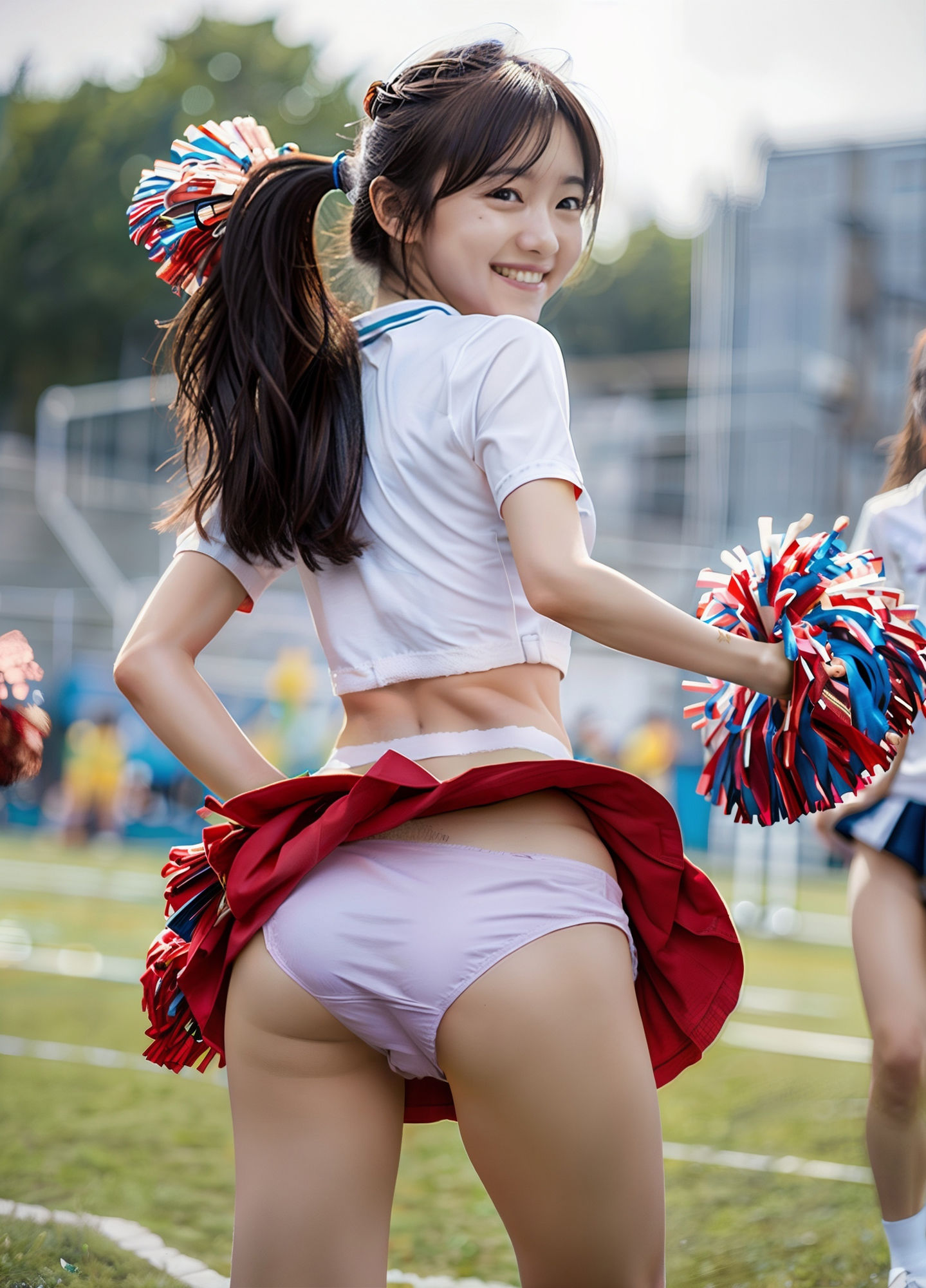 【動画】アンダースコートを忘れてしまったチアガール - サンプル画像 9