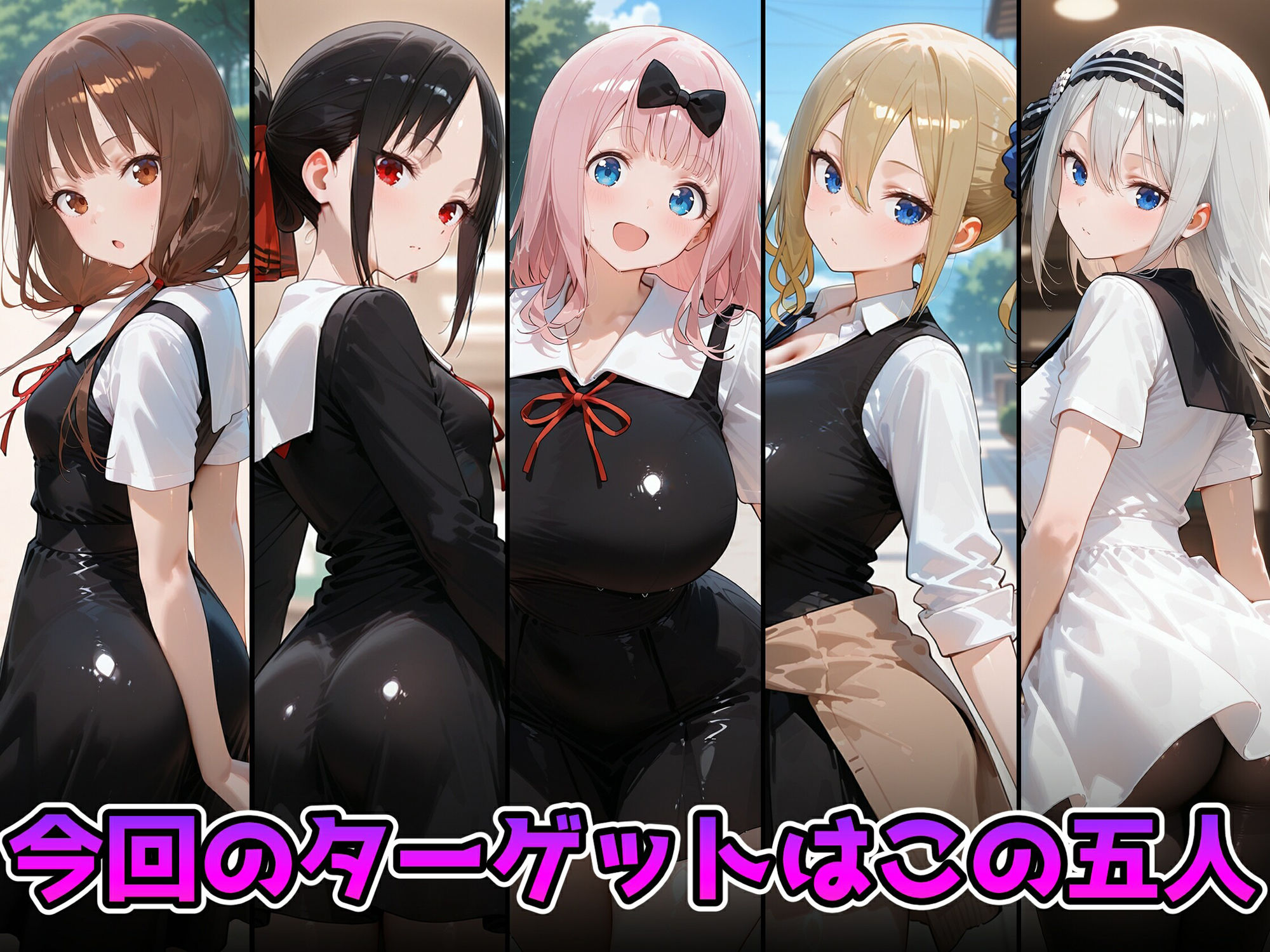 抵抗できないヒロインたちを快楽堕ちさせてみた  か〇や様は告らせたい編 - サンプル画像 1