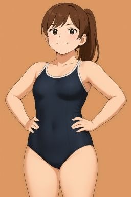 スクール水着の女の子が運動してるだけ - サンプル画像 1