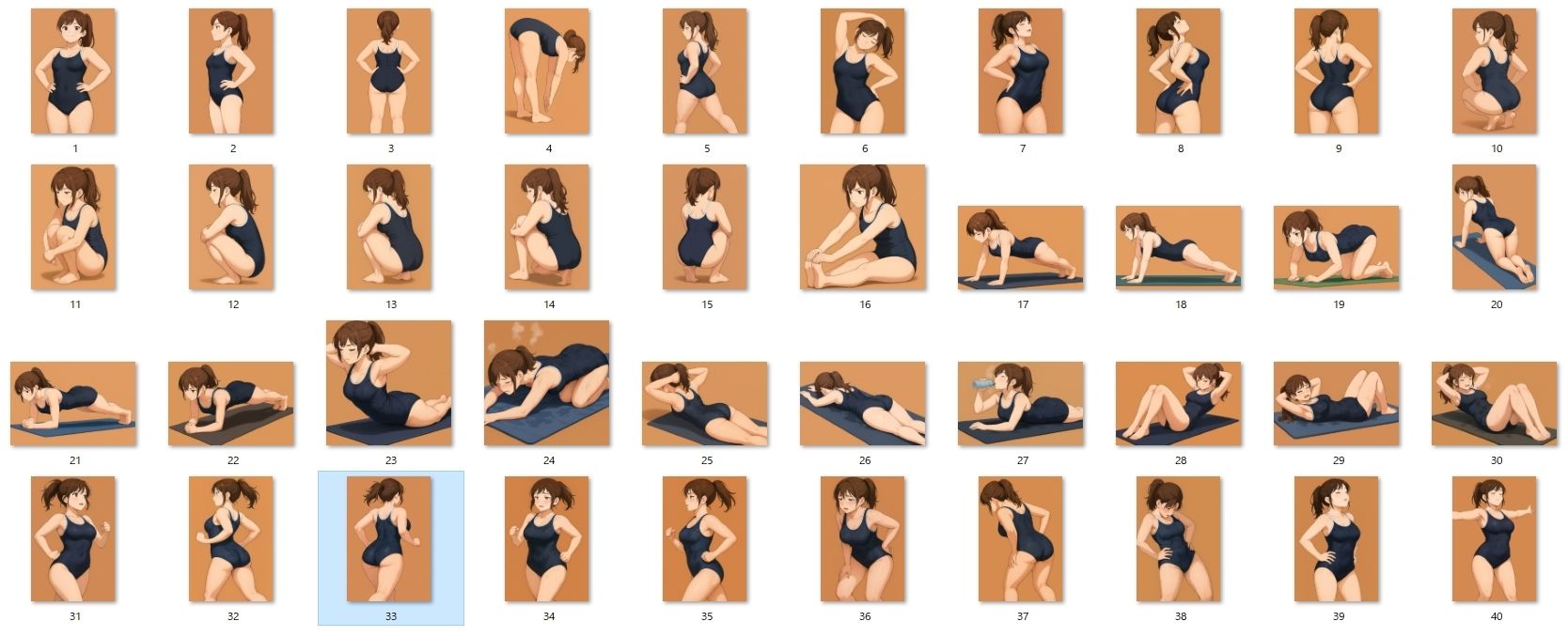 スクール水着の女の子が運動してるだけ - サンプル画像 10