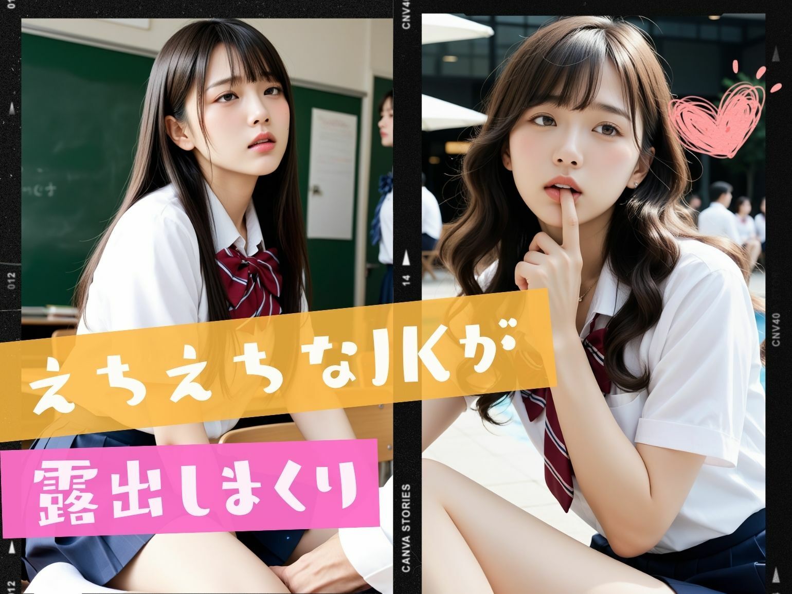 えちえちJK誘惑少女 - 露出と足コキ - - サンプル画像 1