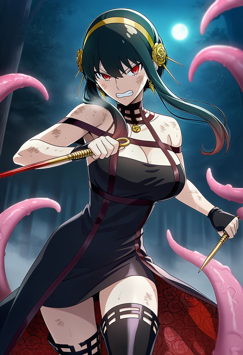 ヨル vs ぬるぬる触手 - サンプル画像 4