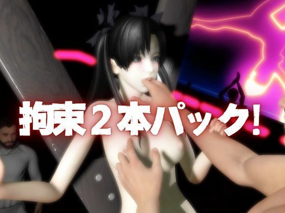 【動画2本】Fateから遠坂凛が拘束調教されたり、SMショーに出される調教動画パック - サンプル画像 2