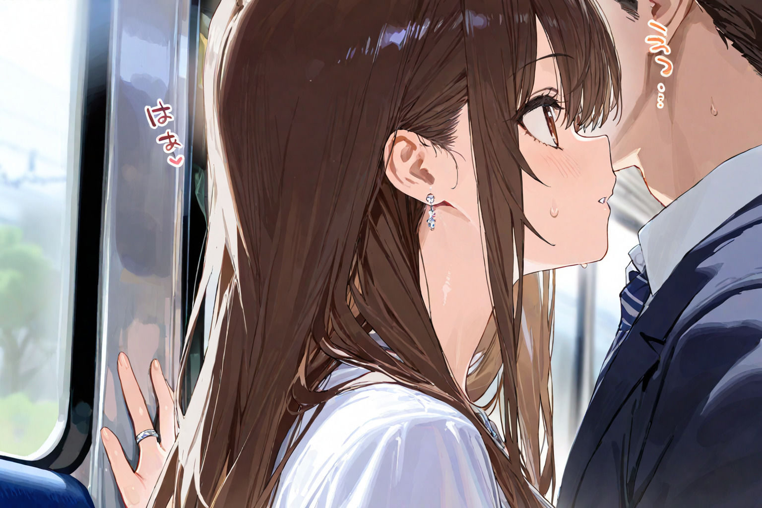 電車痴●の虜に！？痴●で快感を覚えた女子大生 - サンプル画像 1