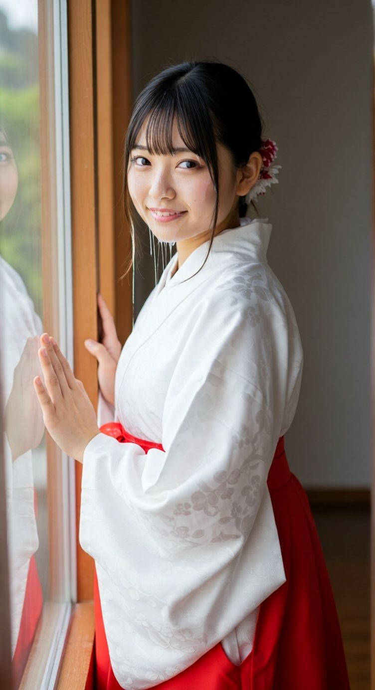 巫女さんが一肌脱ぎました（物理） - サンプル画像 4