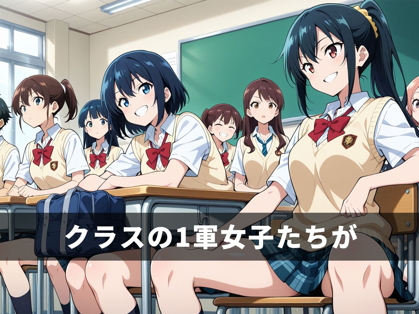 クラスの1軍女子たちと枯れるまで中出しSEX - サンプル画像 1