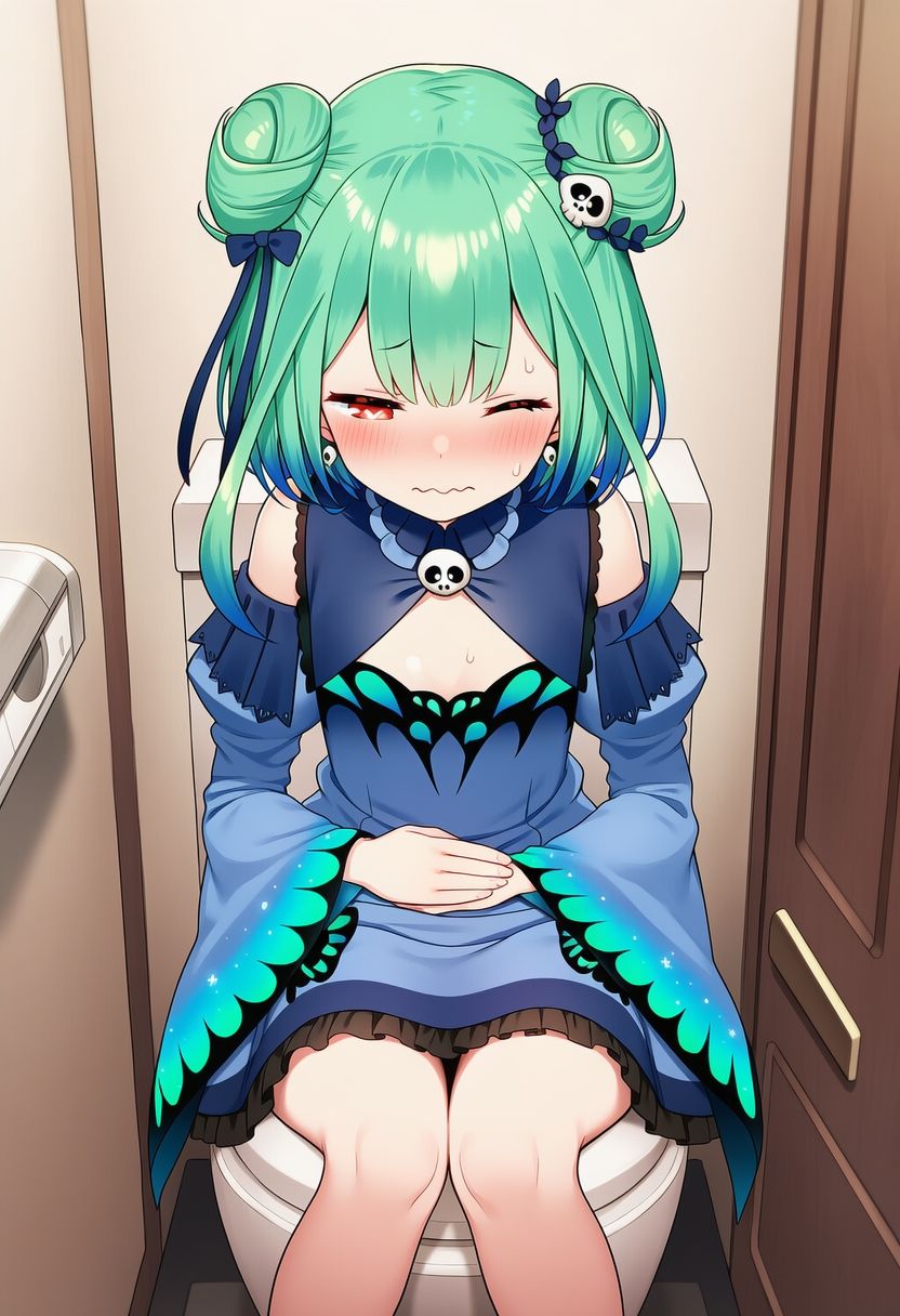 ホ〇ライブ全員分  うんこ中にトイレに入り股を広げる - サンプル画像 2