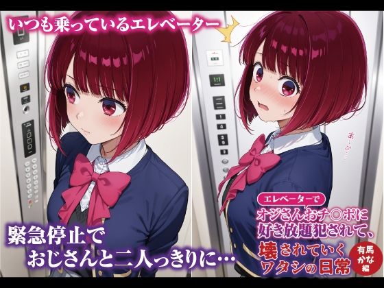 エレベーターでオジさんおチ〇ポに好き放題犯〇れて、壊されていくワタシの日常 有馬かな編 - サンプル画像 1