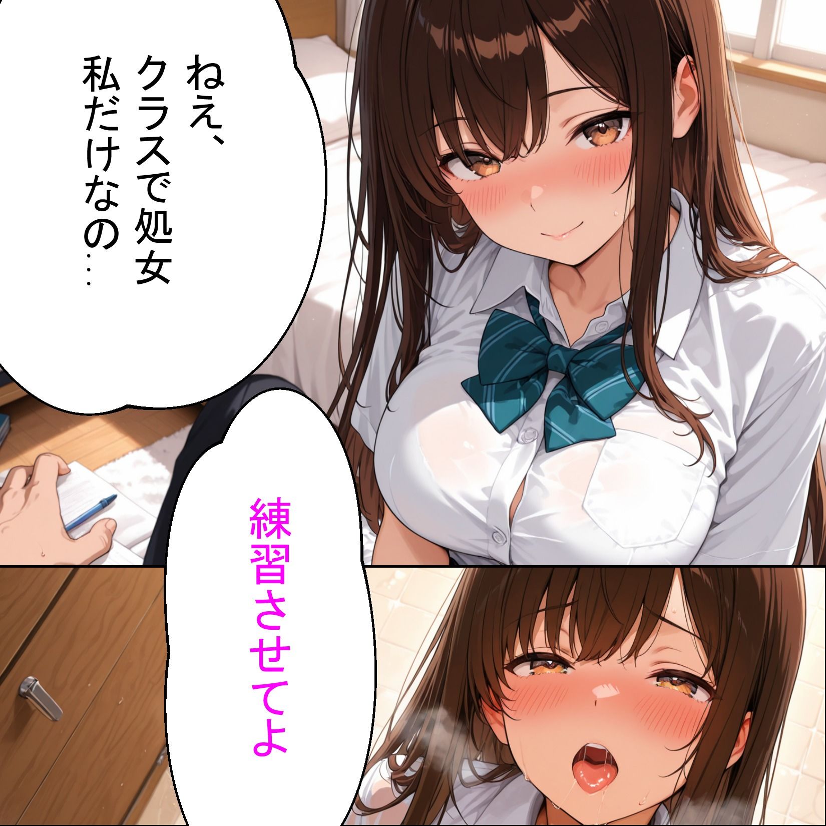 即イキ女子校生〜爆乳姉妹が冴えない僕で処女卒業〜 - サンプル画像 2