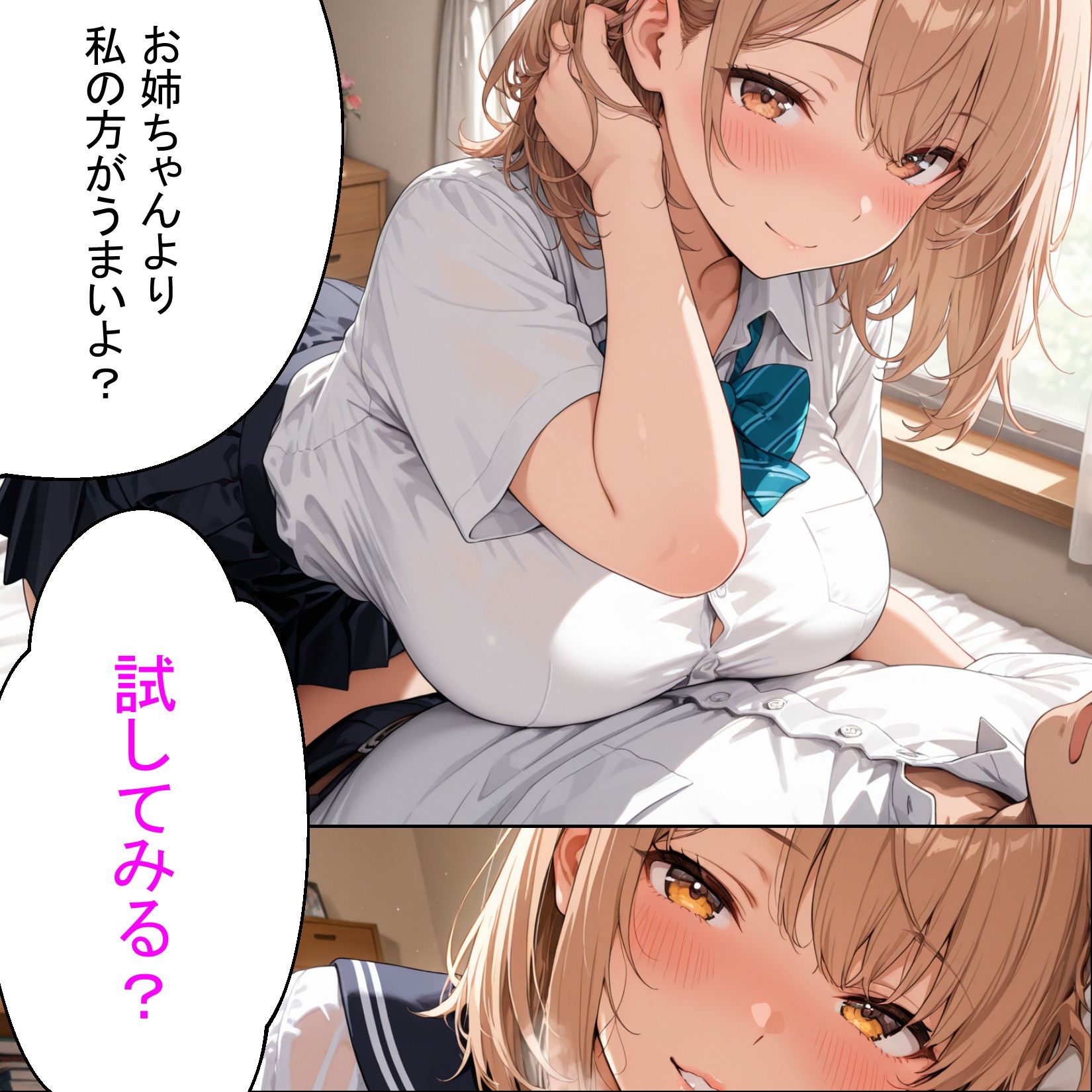 即イキ女子校生〜爆乳姉妹が冴えない僕で処女卒業〜 - サンプル画像 3