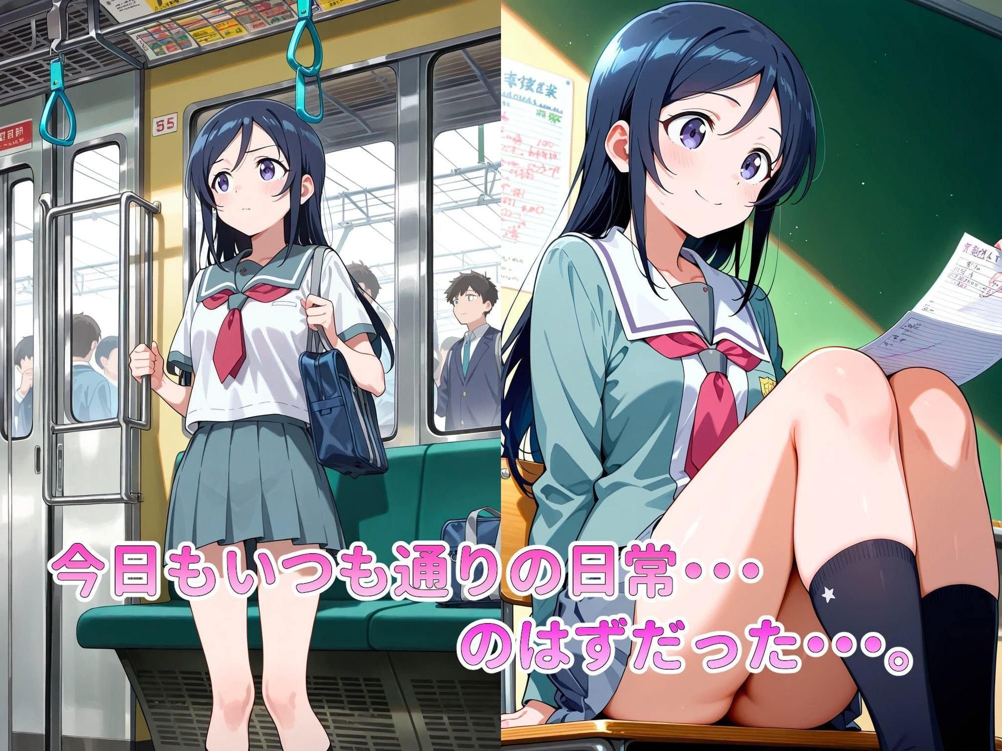 恐怖と快楽の電車内〜痴○で目覚めたワタシのカラダ〜あやせ編 - サンプル画像 1