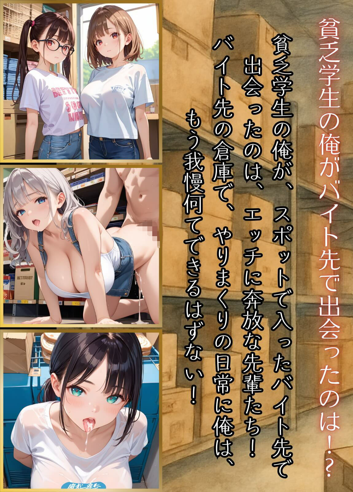 バイトの先輩がエロ過ぎて、童貞の俺はどうしたら3！？〜脱童貞のハードルが高すぎた！！〜【厳選CG260枚収録】 - サンプル画像 1