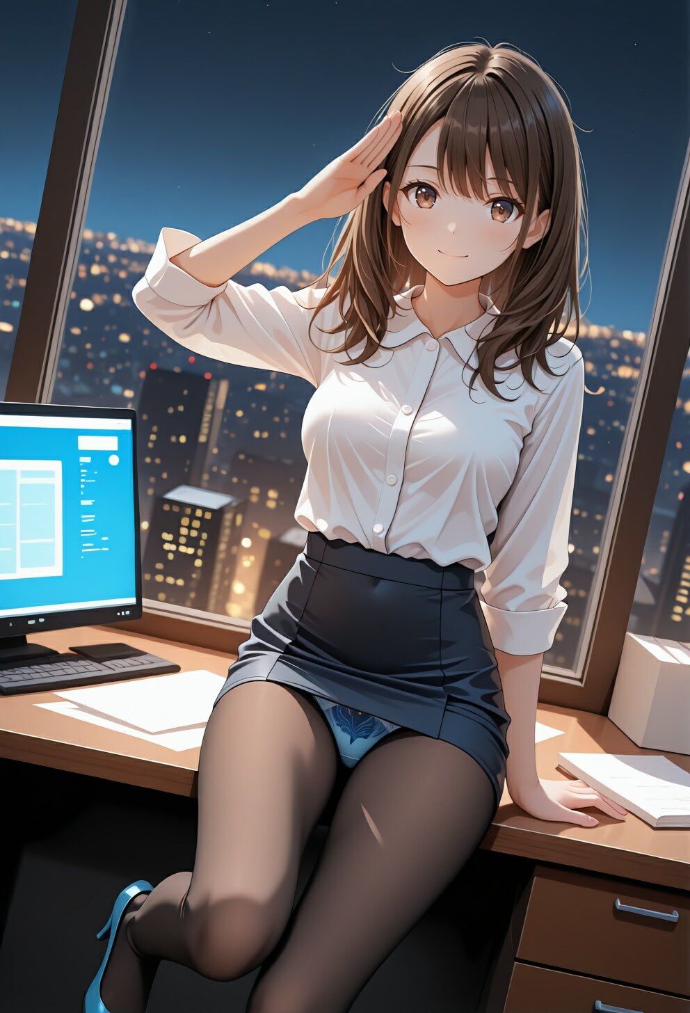 秘書の密室残業 残業オフィス×カラオケで欲望に応えて 秘書の密室残業社長の指先に堕ちた夜 - サンプル画像 2