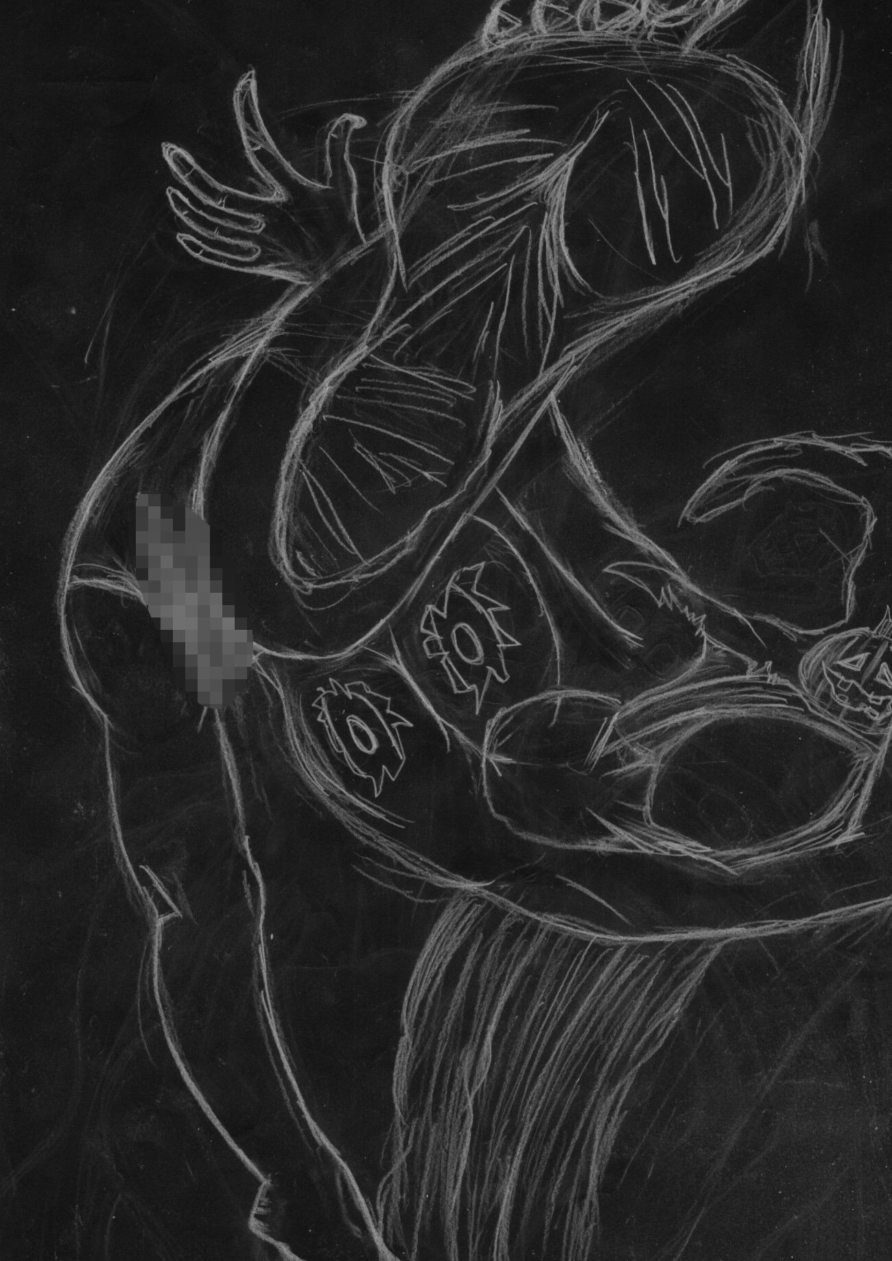 黒よりも黒いエロティックホラー黒戯絵集「マネキンポーズ5」 - サンプル画像 5