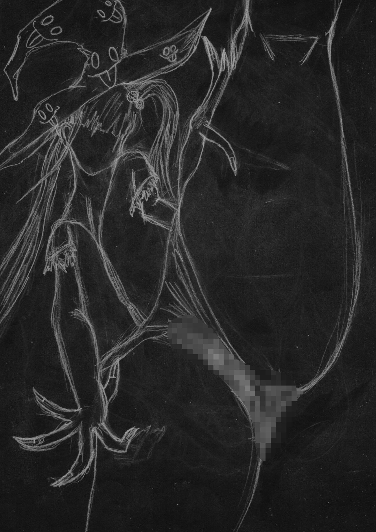 黒よりも黒いエロティックホラー黒戯絵集「マネキンポーズ5」 - サンプル画像 7