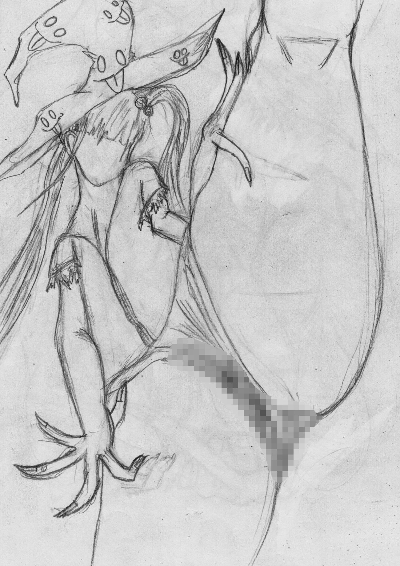 黒よりも黒いエロティックホラー黒戯絵集「マネキンポーズ5」 - サンプル画像 8