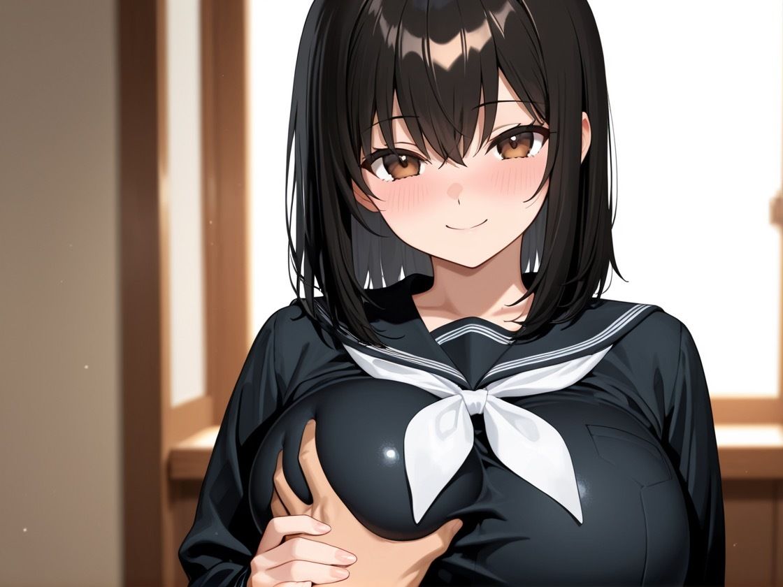 爆乳女子校生見参 〜田舎・教室編〜 - サンプル画像 1